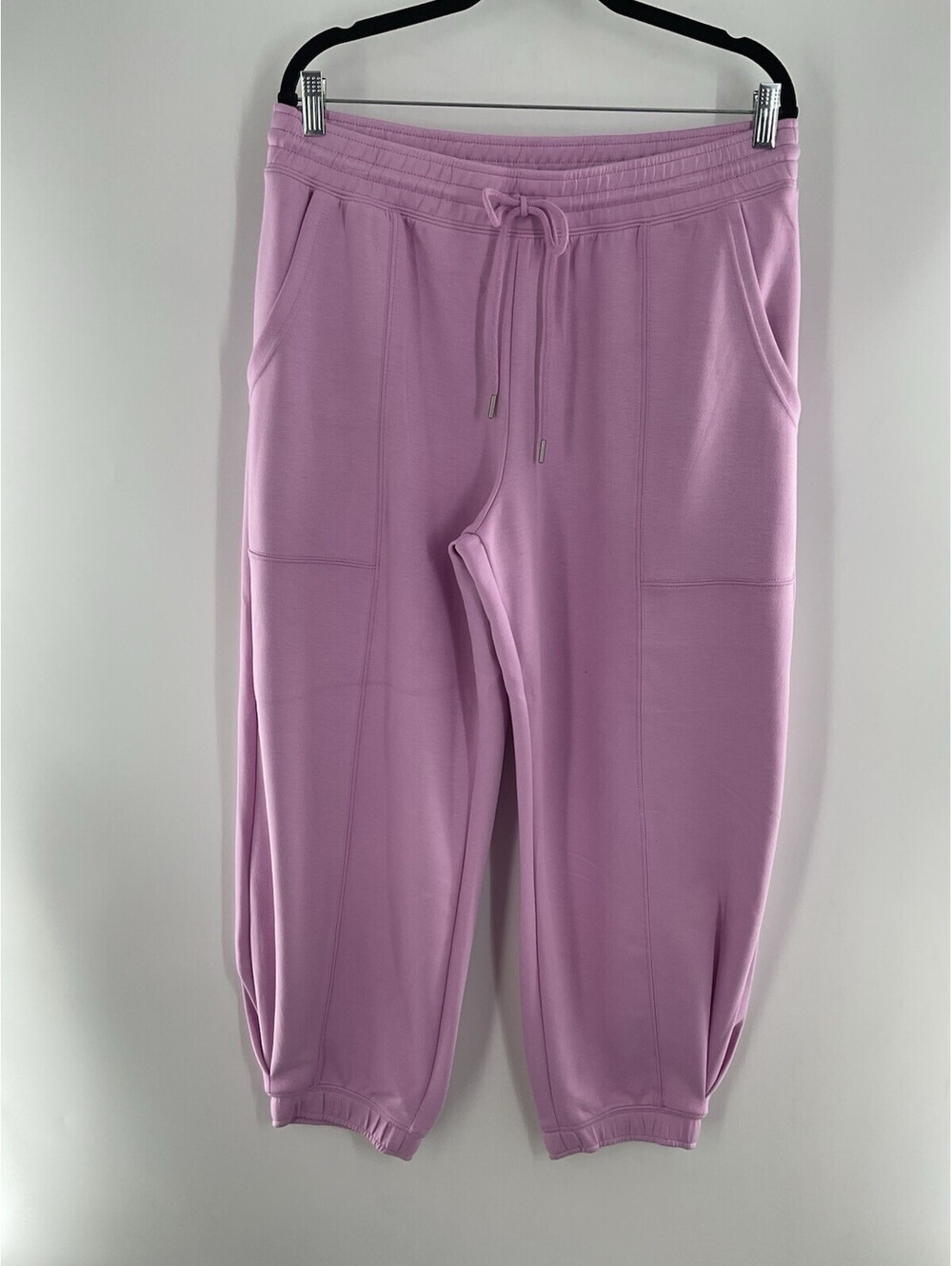 Scoop Women’s L Scuba Barrel Pant Cotton Rose Sweat Pants Pockets NWT 003